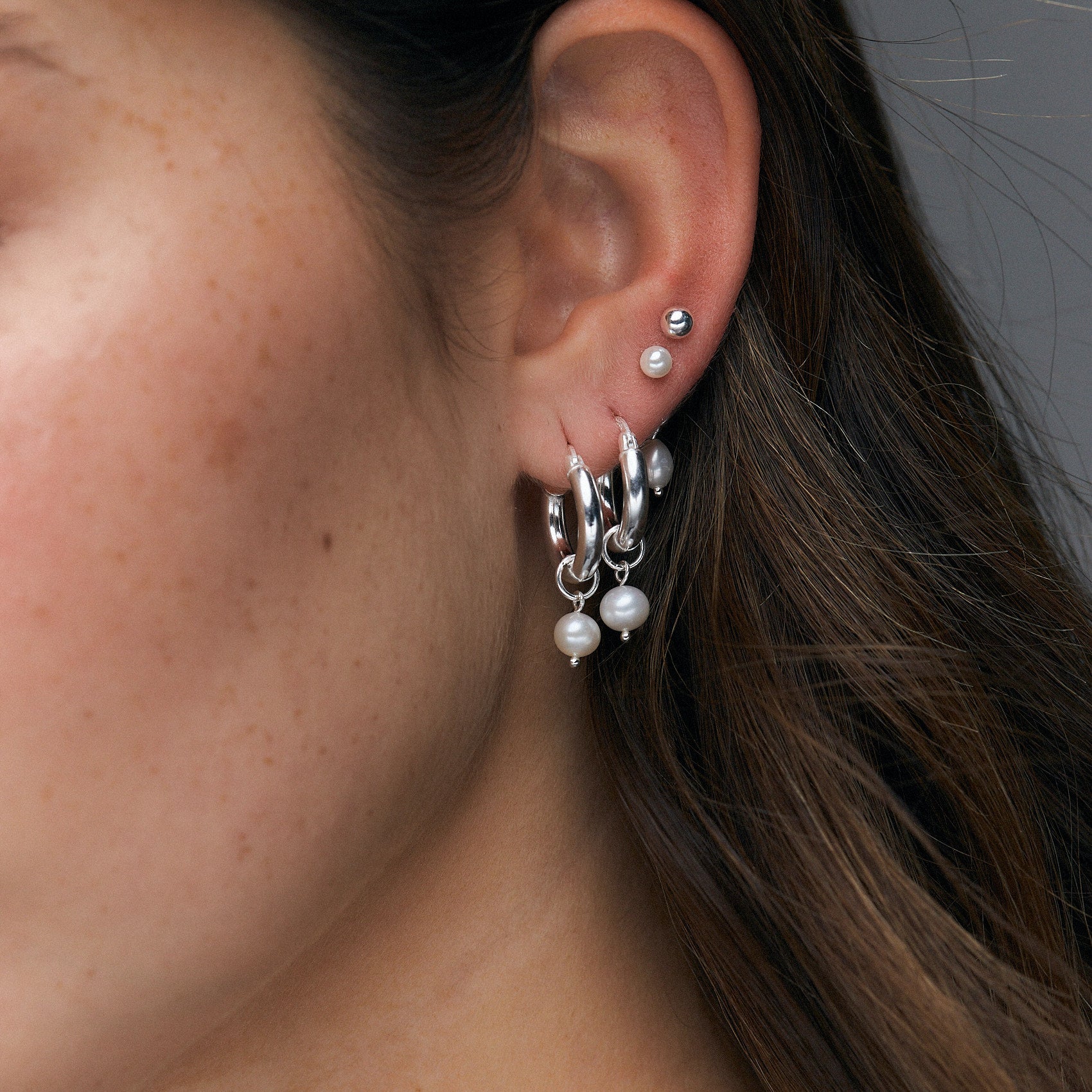 Helena Silver Earrings Set