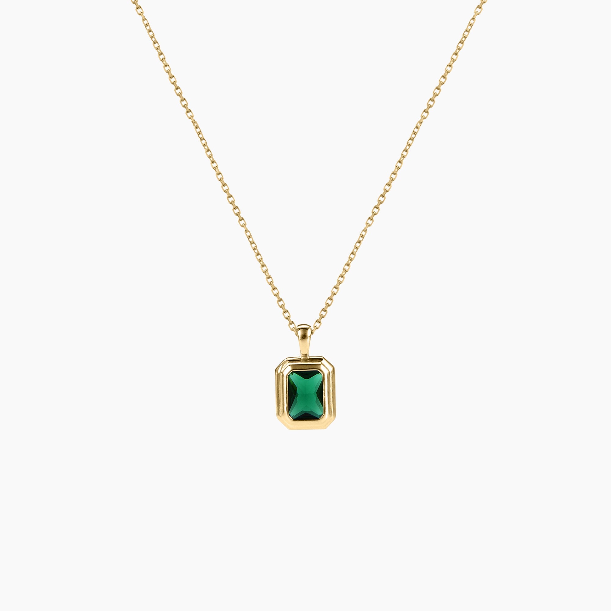Emerald Gold Necklace