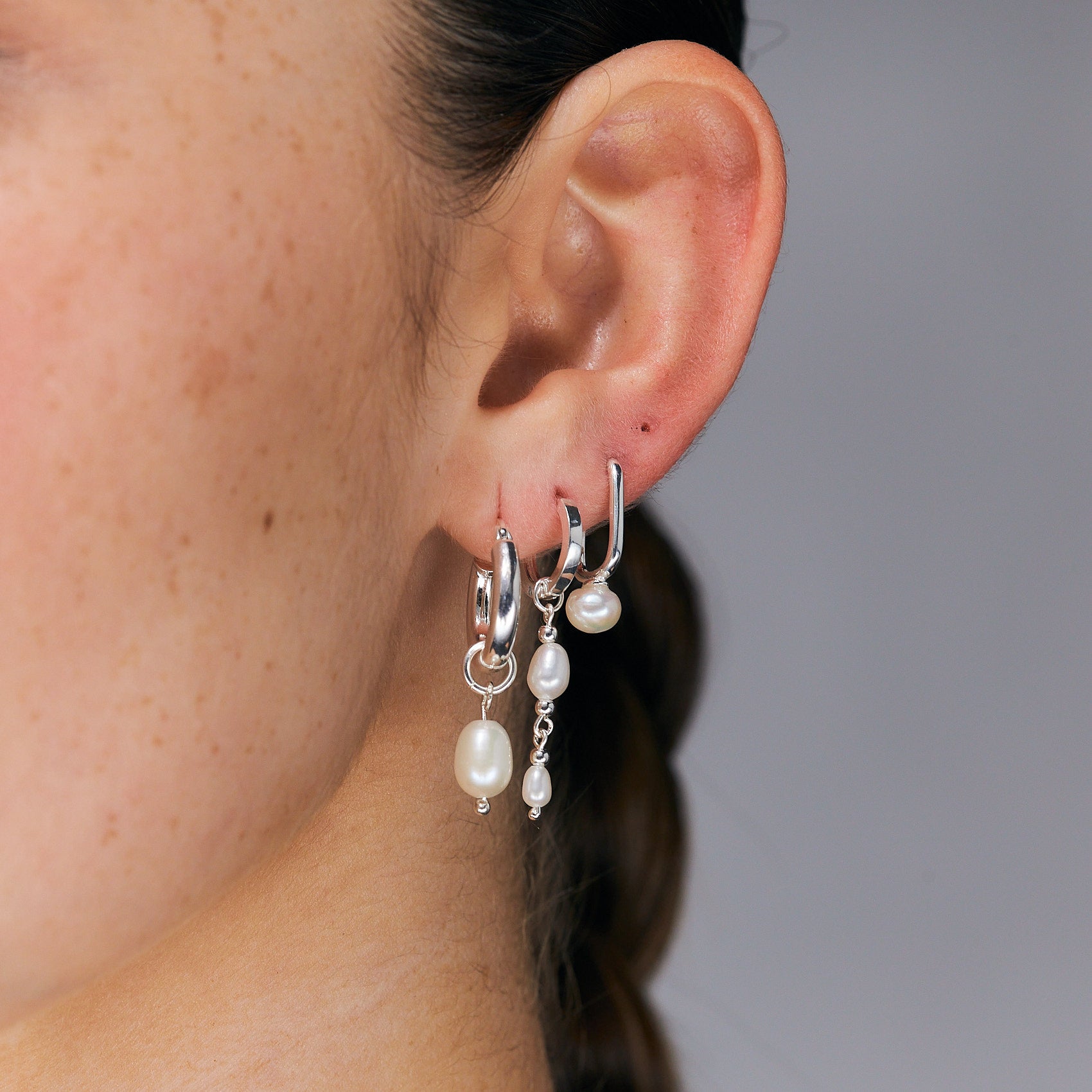 Aris Silver Earrings Size S