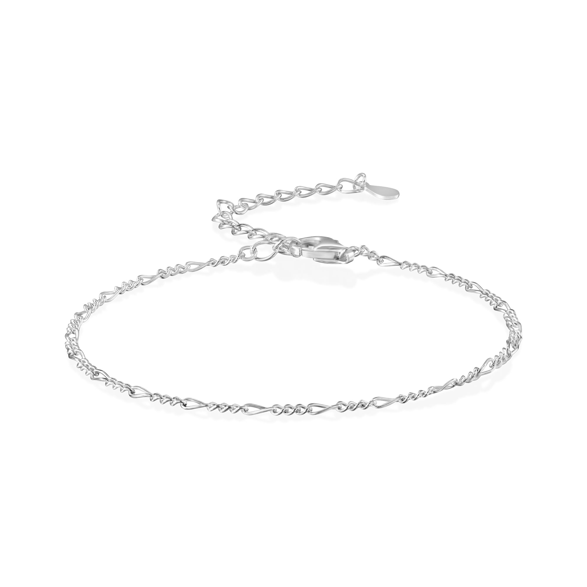 Thin Silver End Bracelet