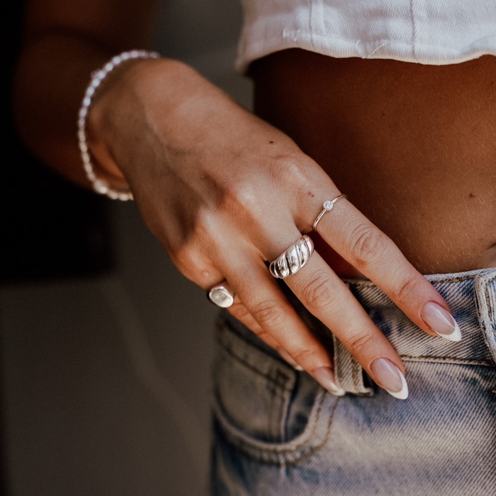 Fluor Silver Ring