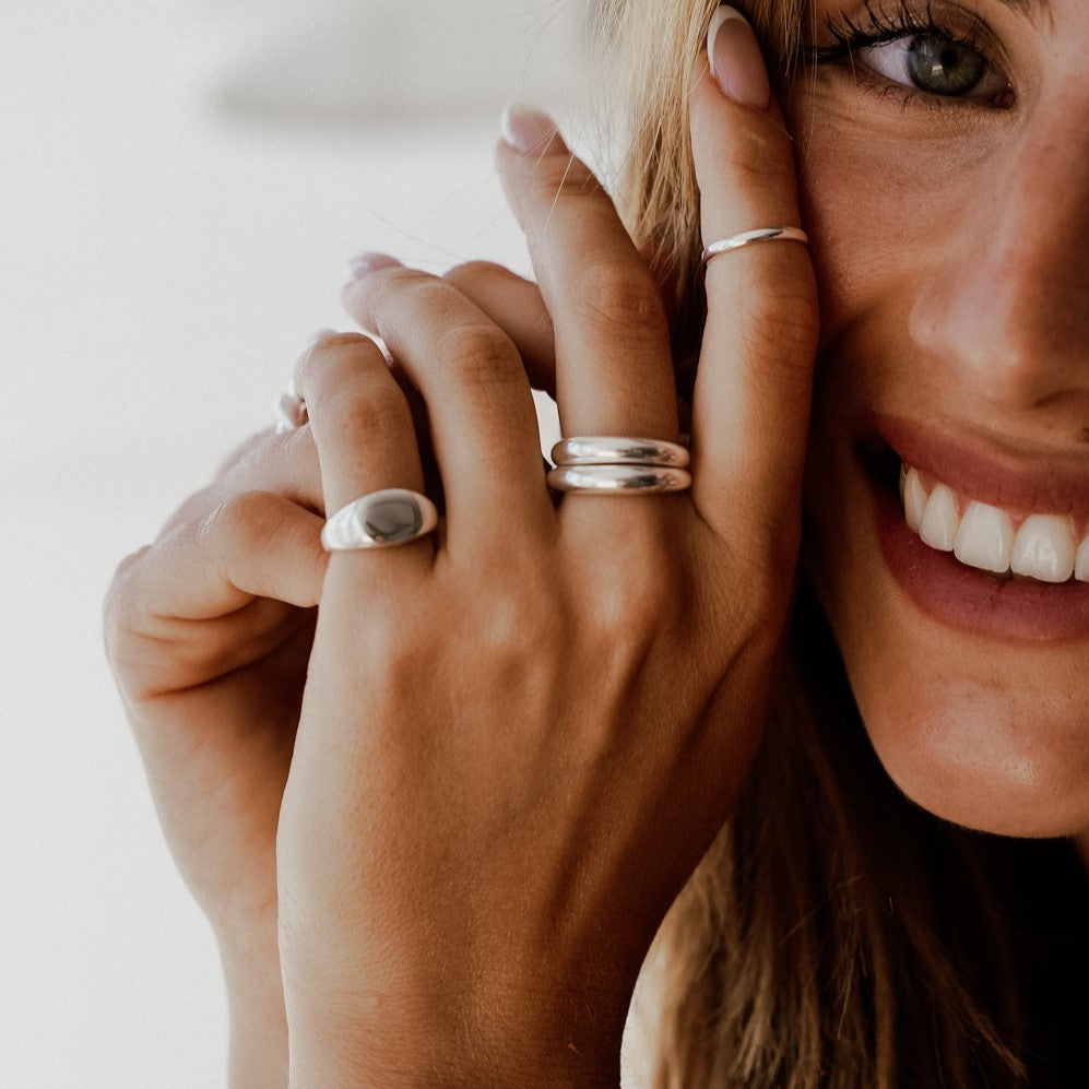 Mini Silver Bell Ring
