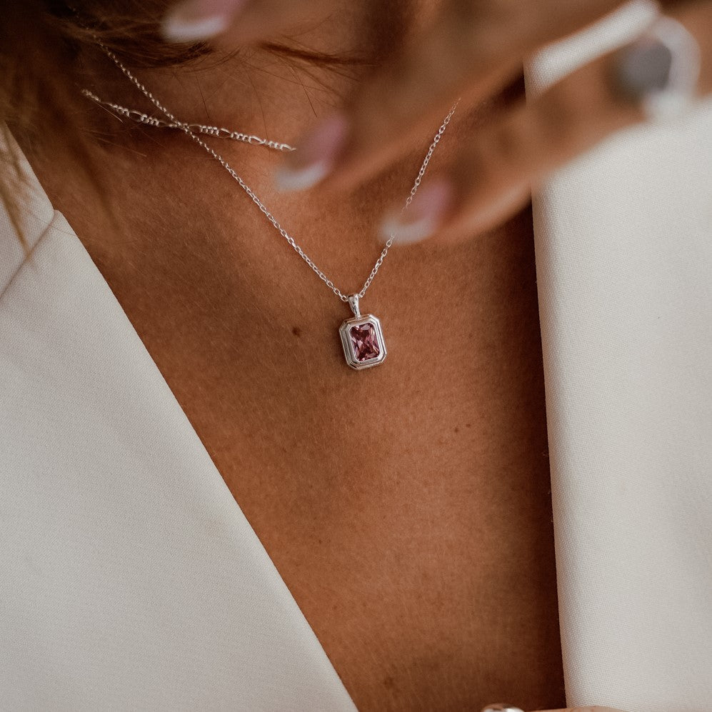 Rose Silver Necklace