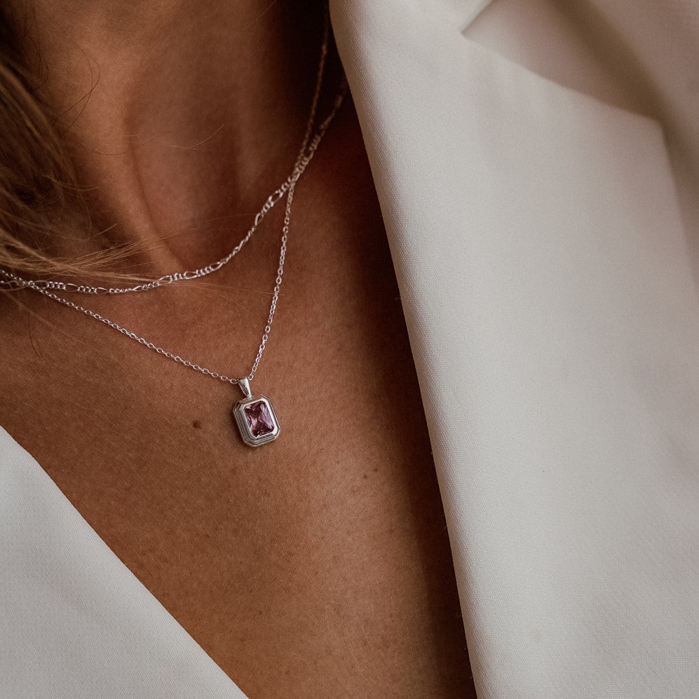 Rose Silver Necklace