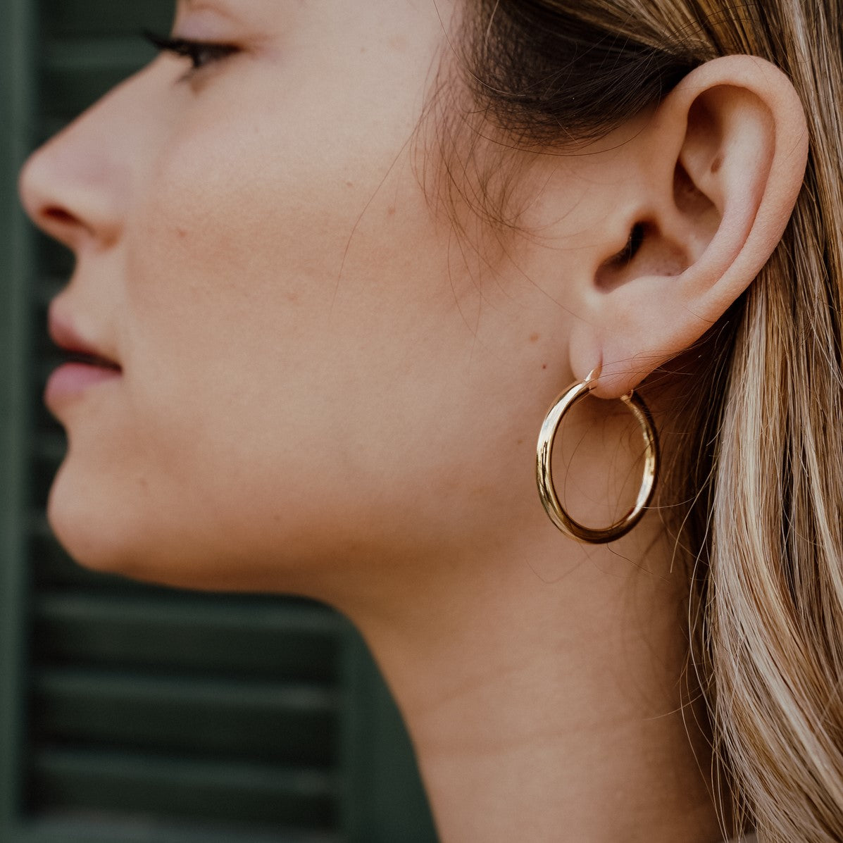 Lauren Gold Hoop Earrings (L)