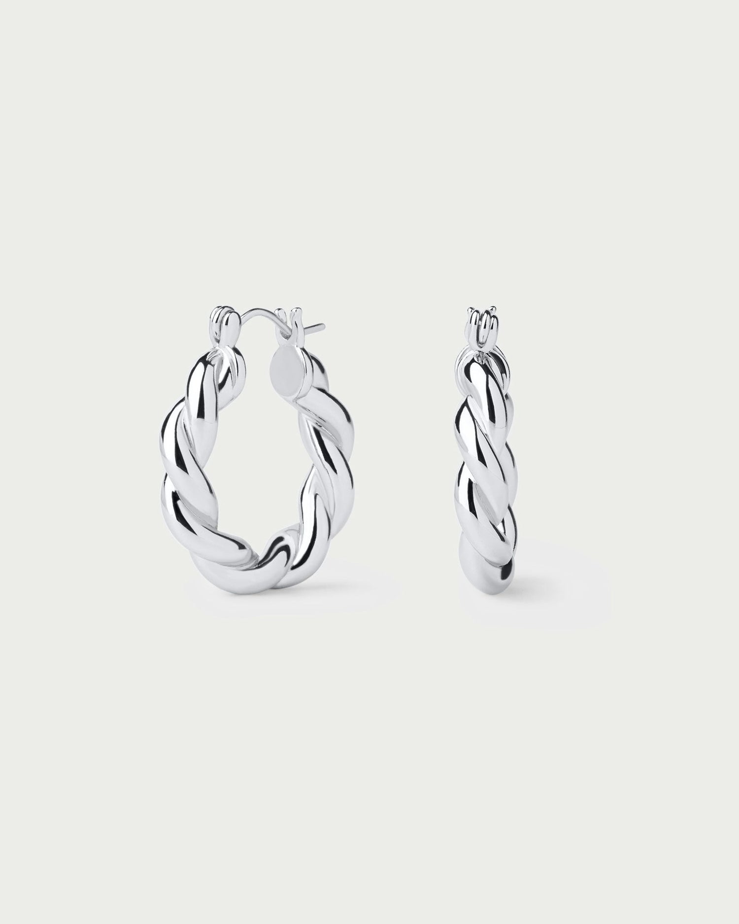Braid Silver Earrings