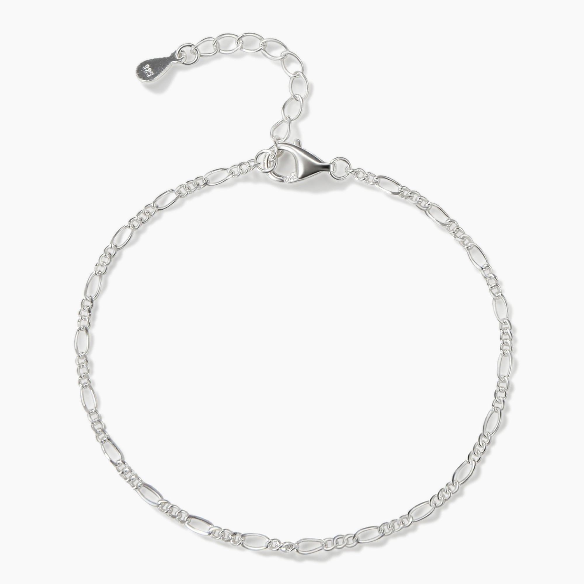Thin Silver End Bracelet