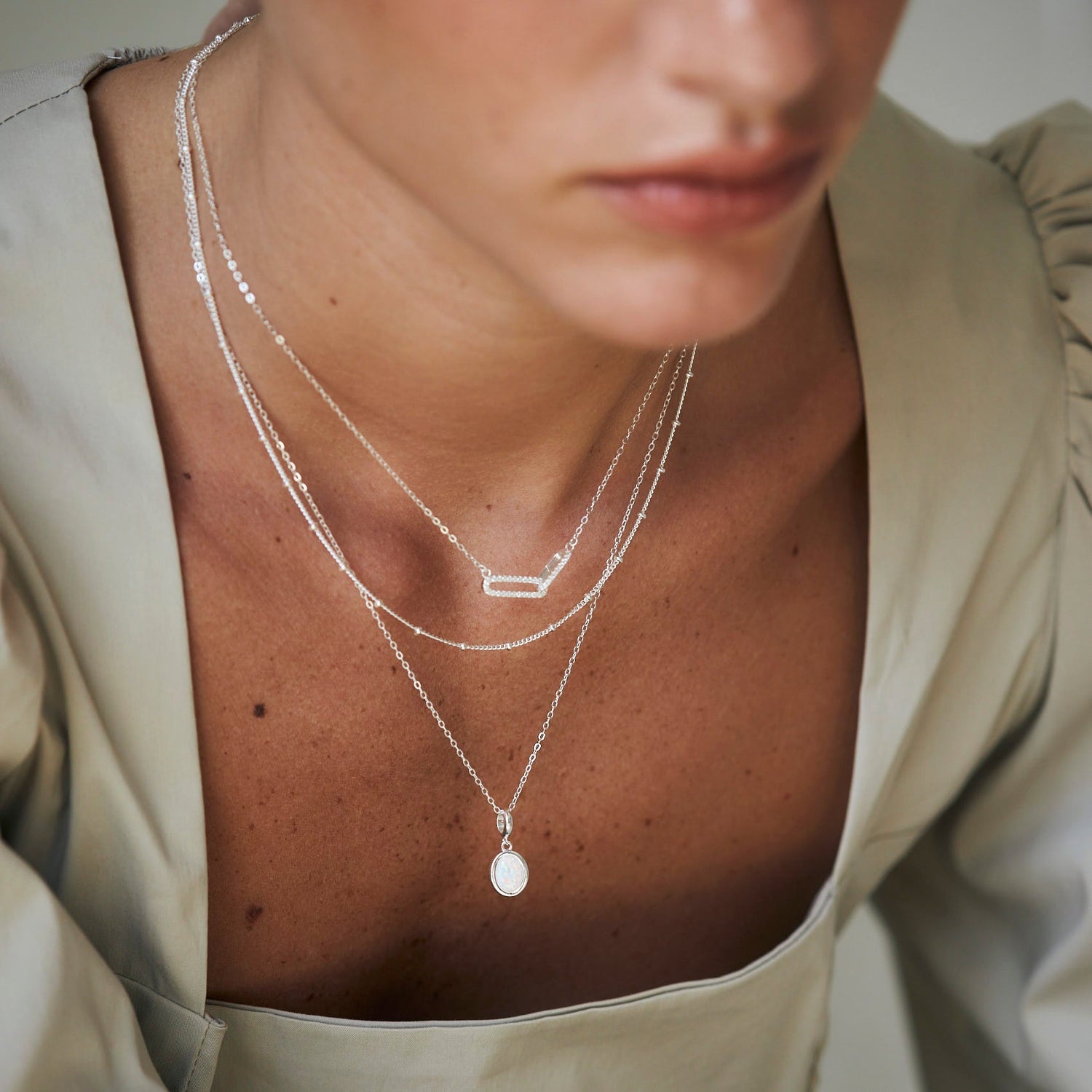 Agustina Silver Necklace