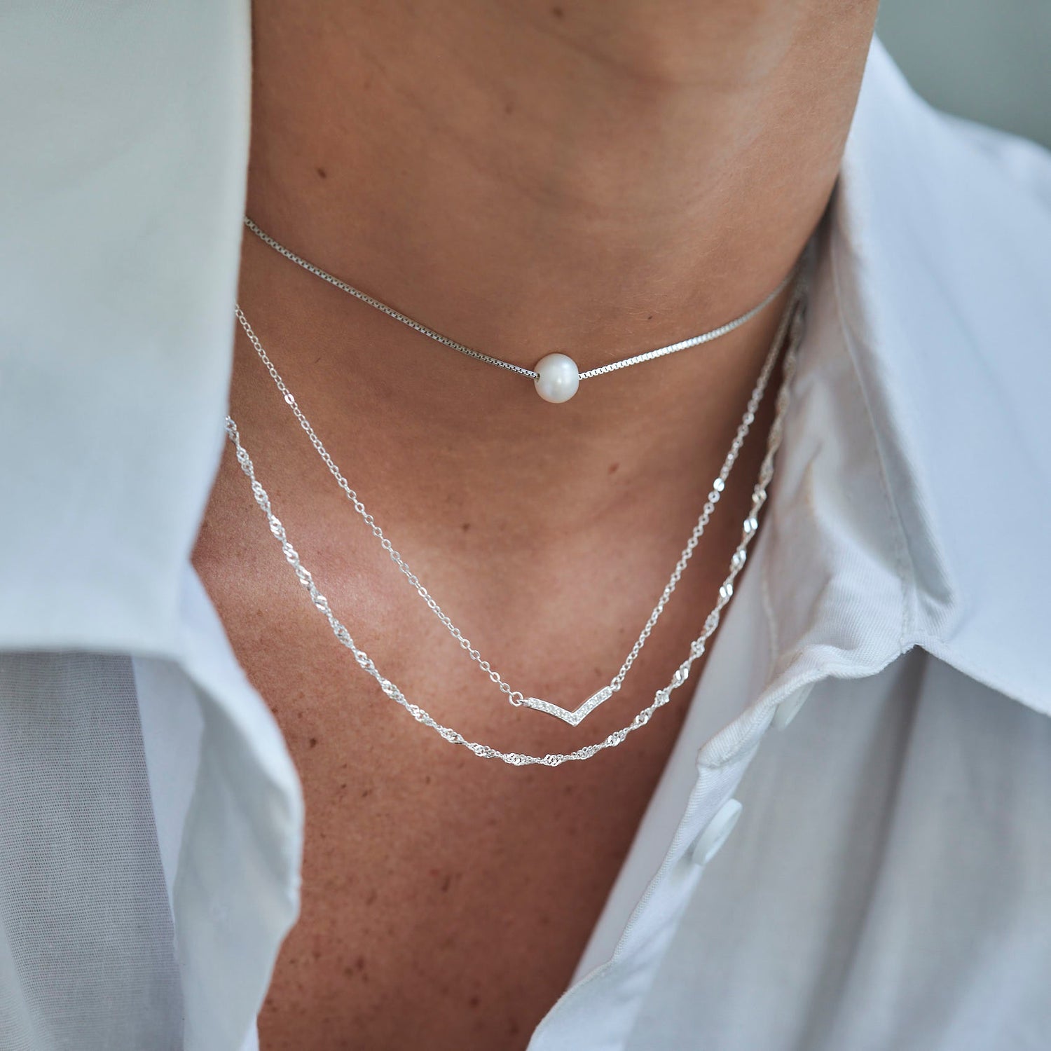 Luciana Silver Necklace