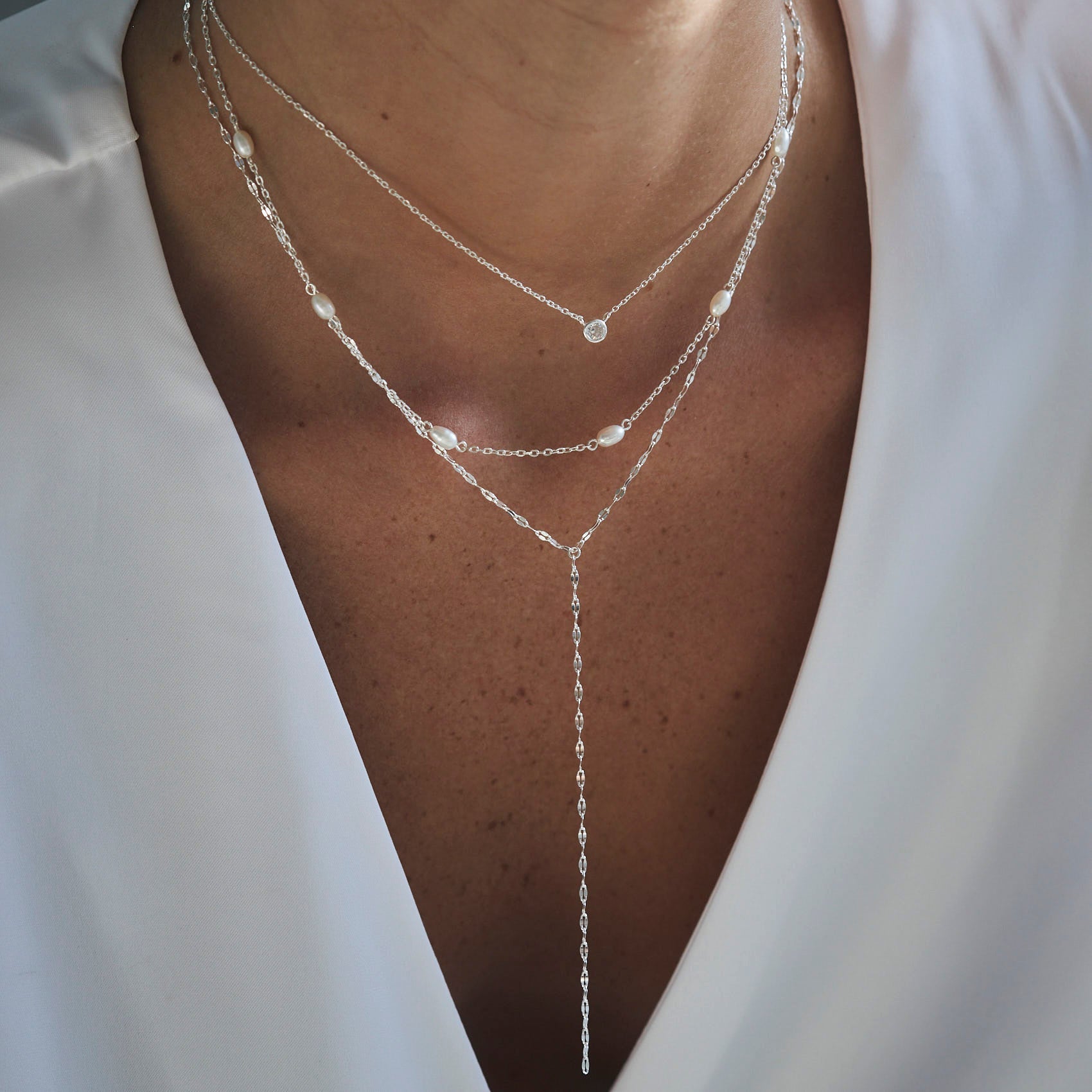Amalia Silver Necklace