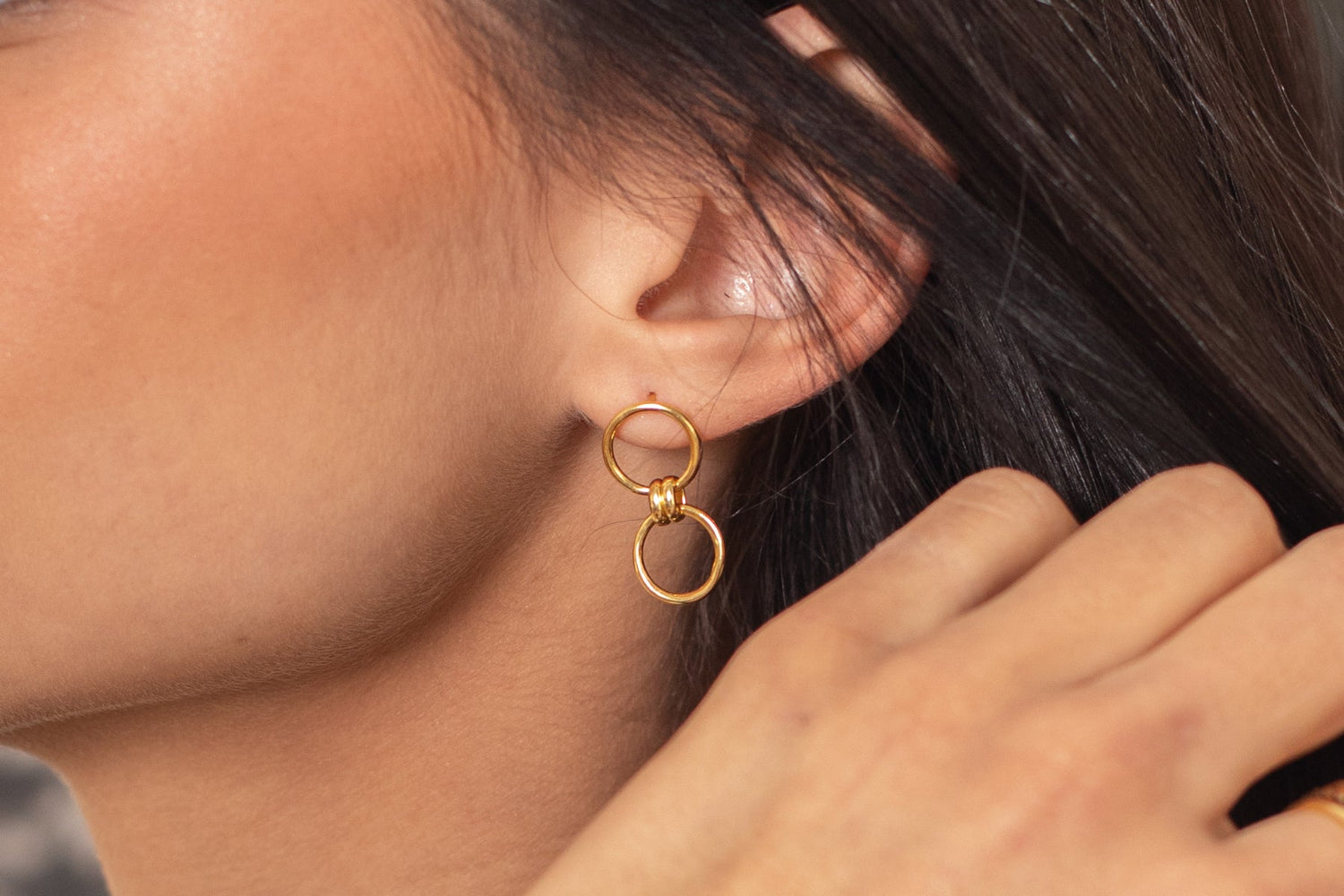Gold-Plated Drop Earring