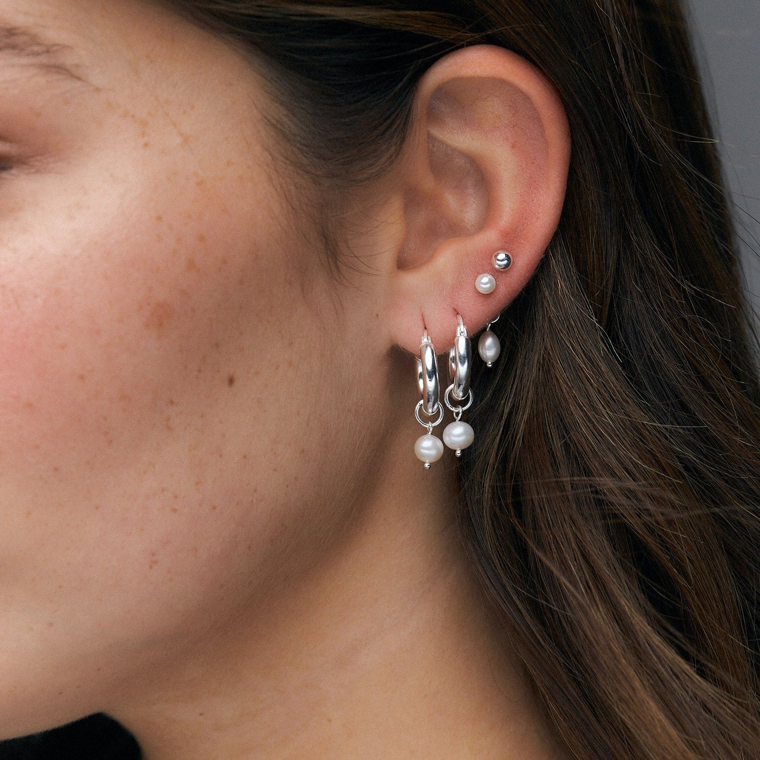 Helena Silver Earrings Set
