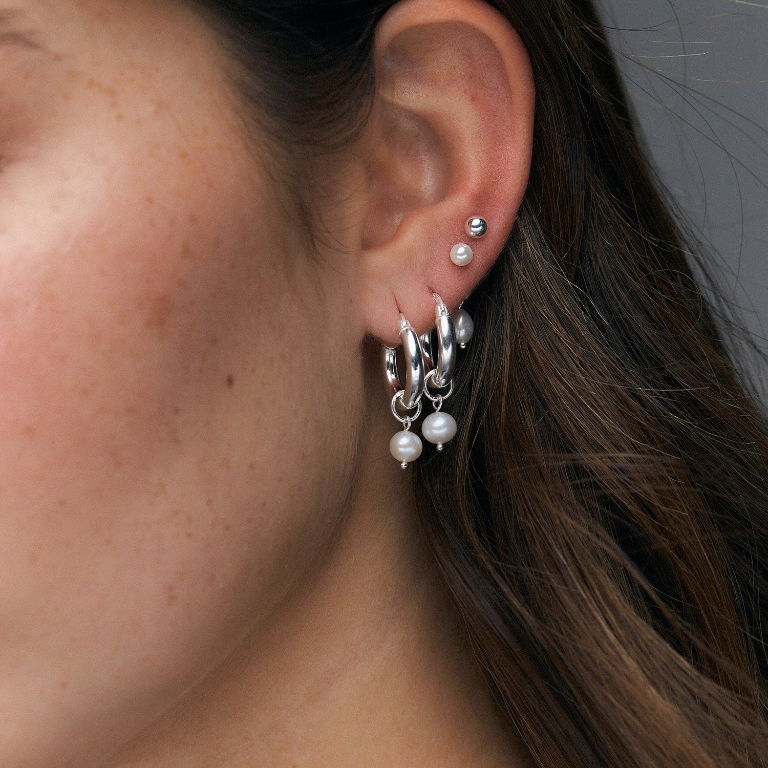 Helena Silver Earrings Set