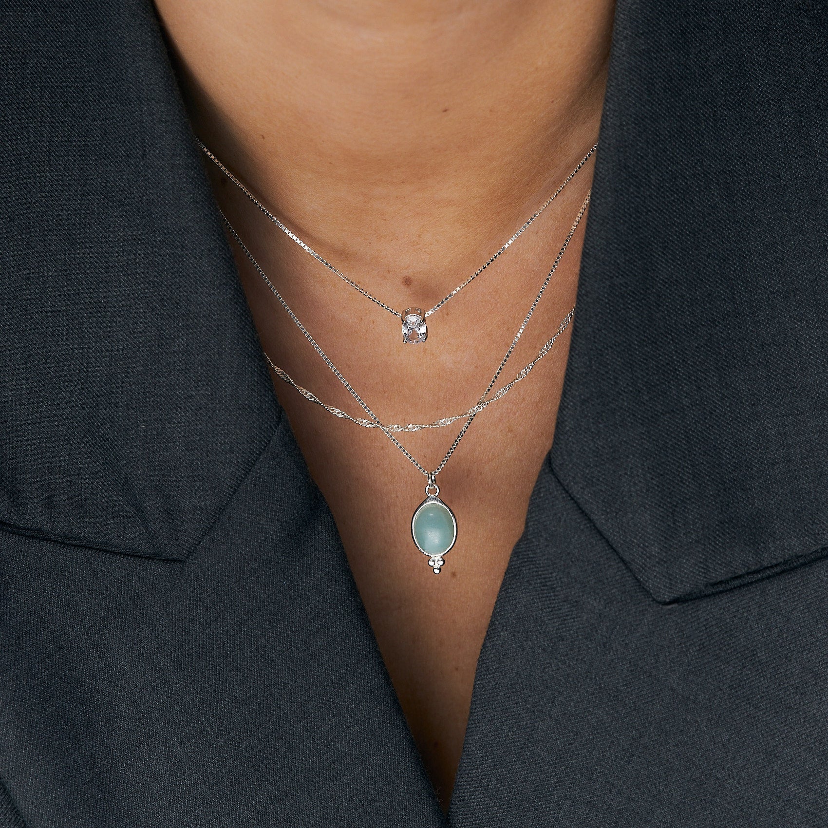 Bulb Silver Necklace