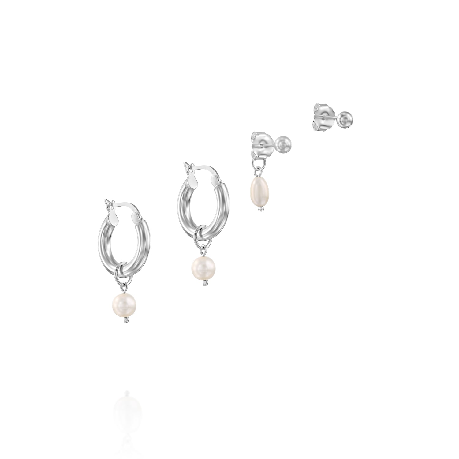 Helena Silver Earrings Set