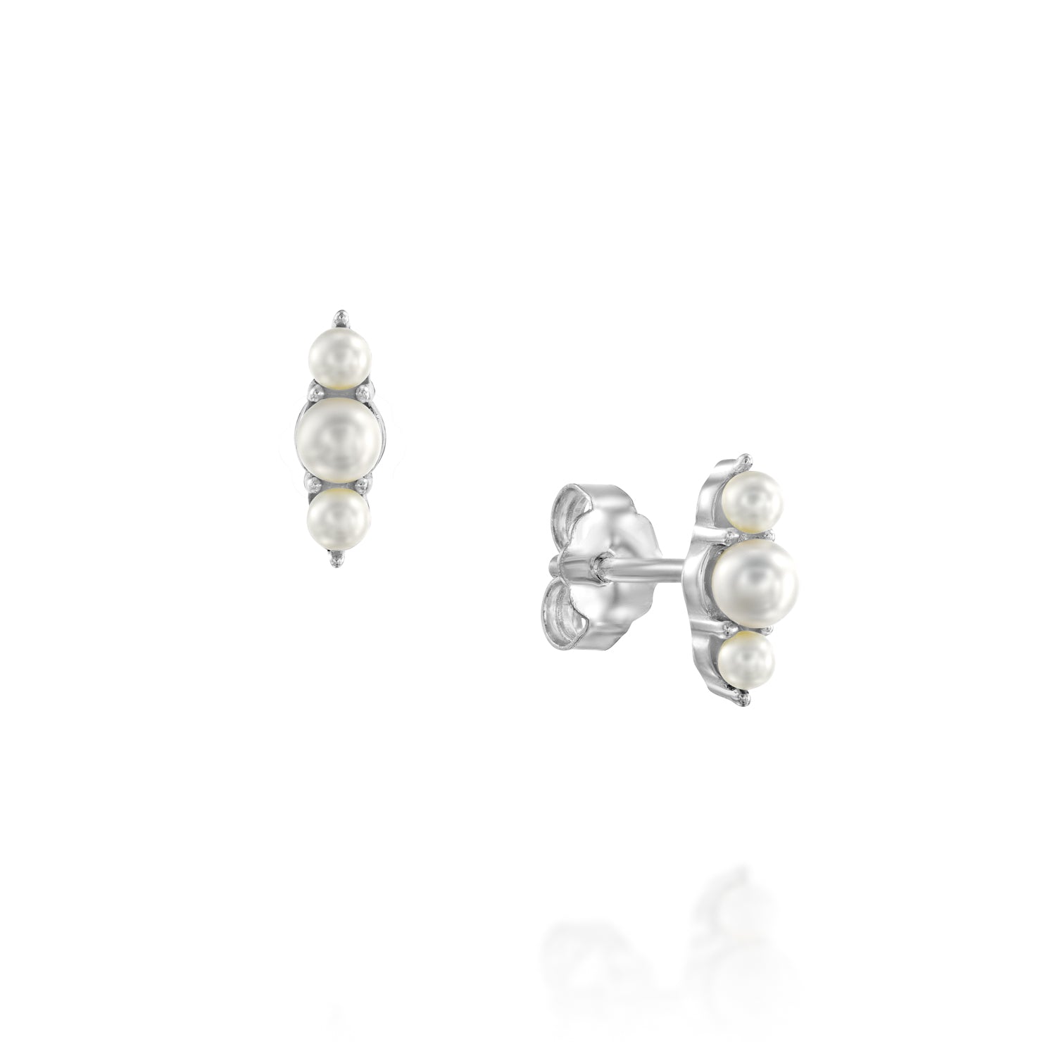 Pearl Silver Earrings