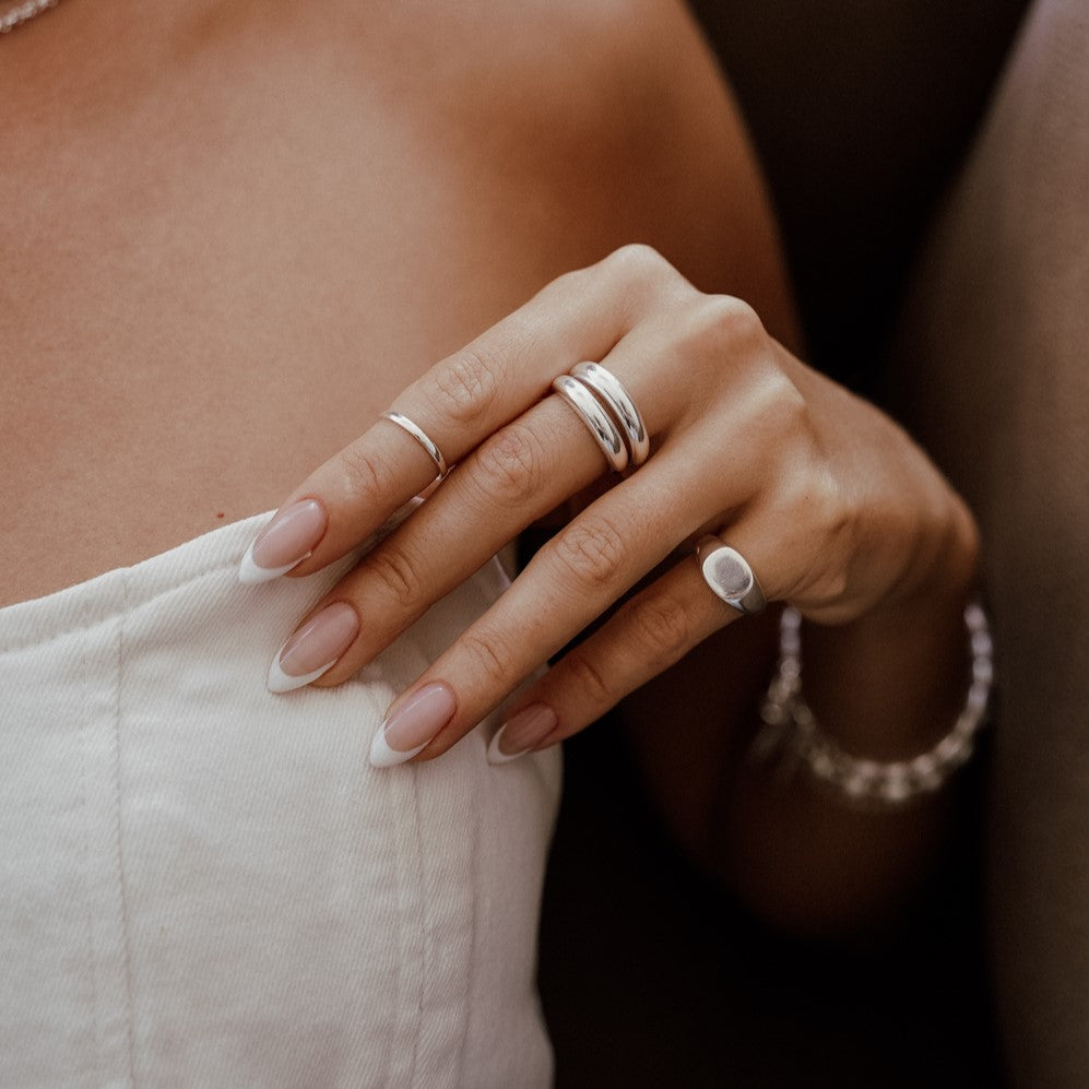 Mini Silver Bell Ring
