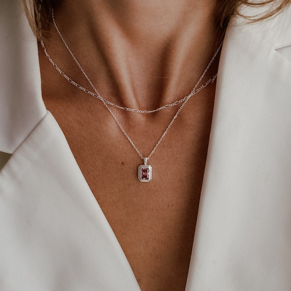 Rose Silver Necklace