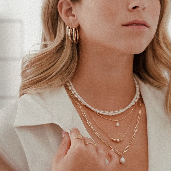 Lauren Gold Hoop Earrings (L)