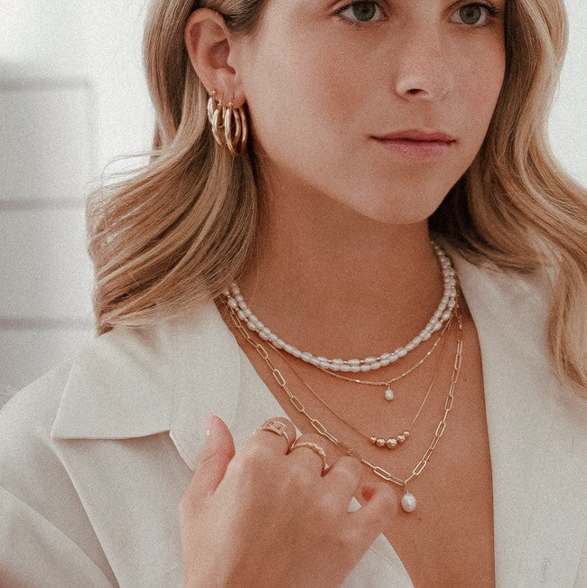 Lauren Gold Hoop Earrings (L)