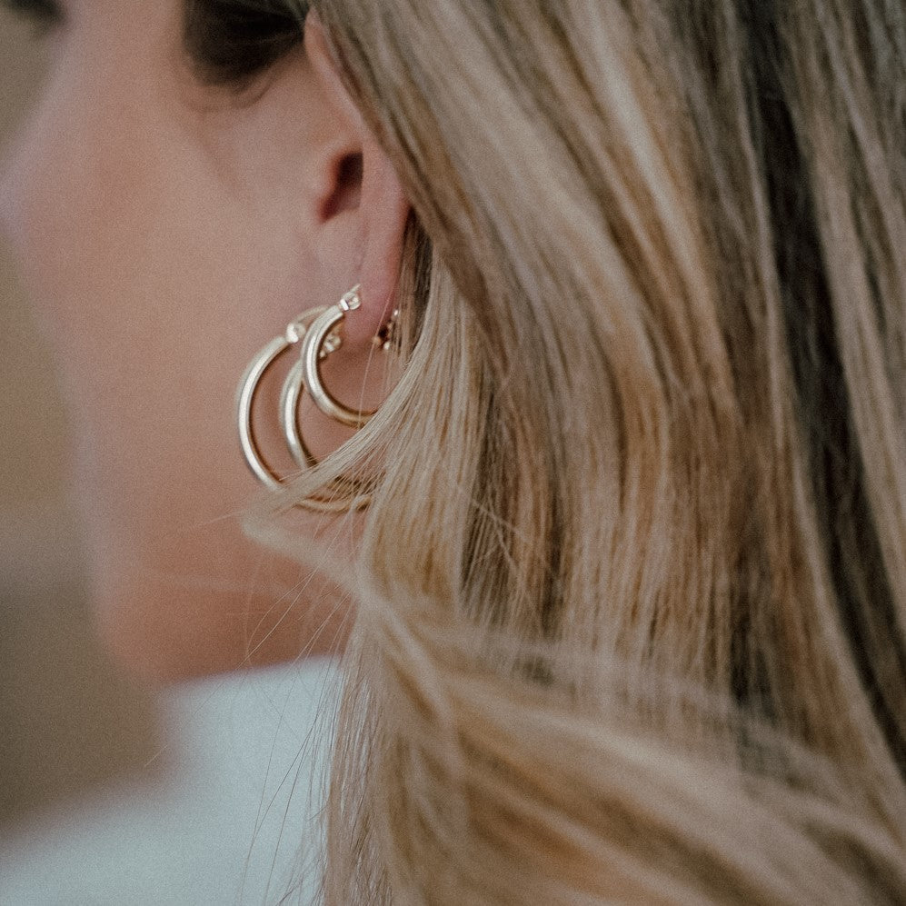Lauren Gold Hoop Earrings (L)