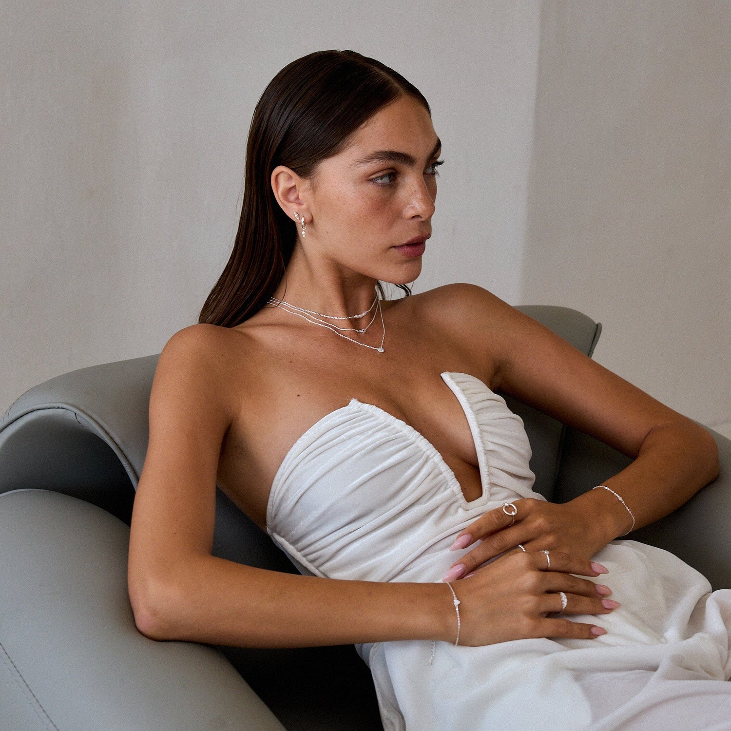 Valeria Silver Necklace