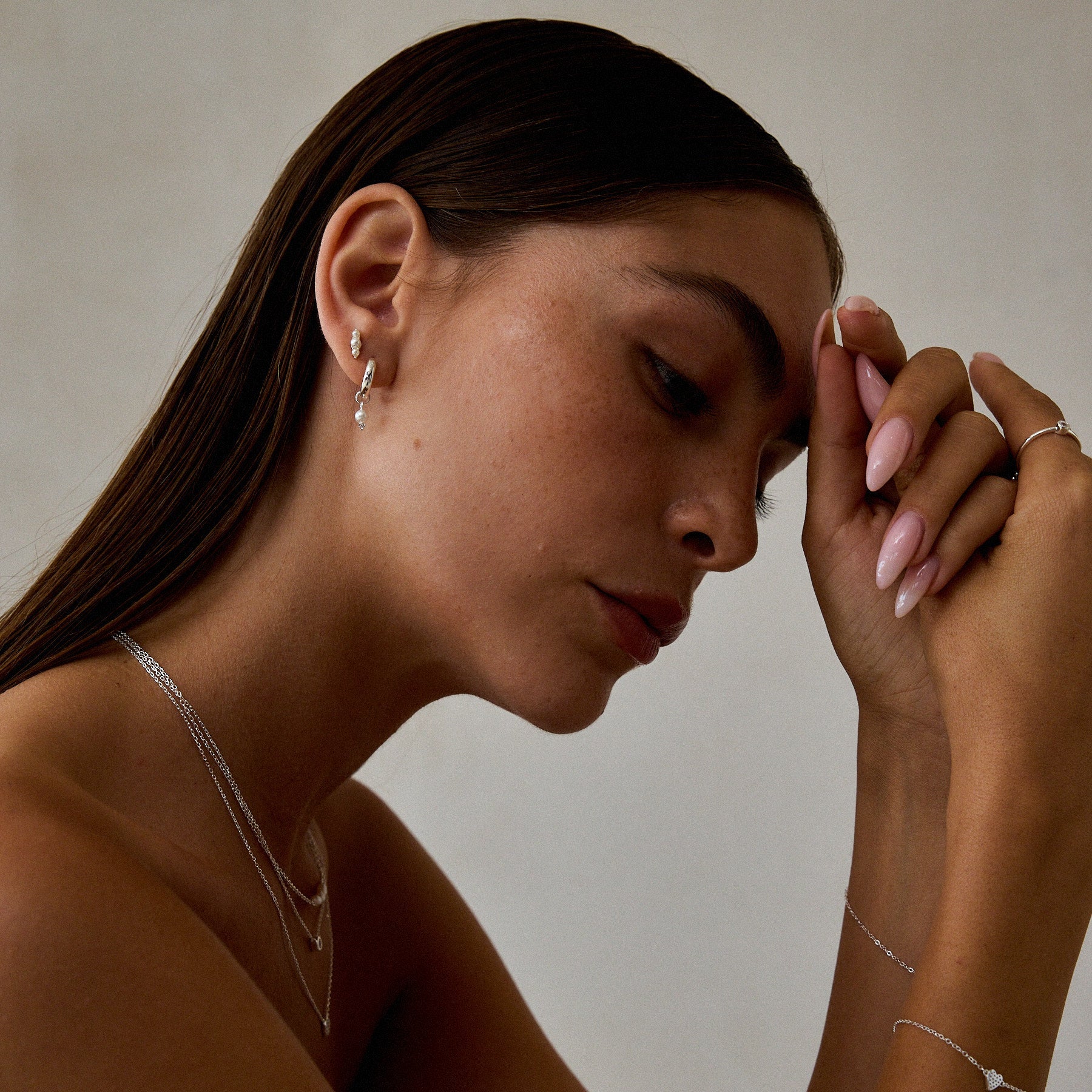 Pearl Silver Earrings