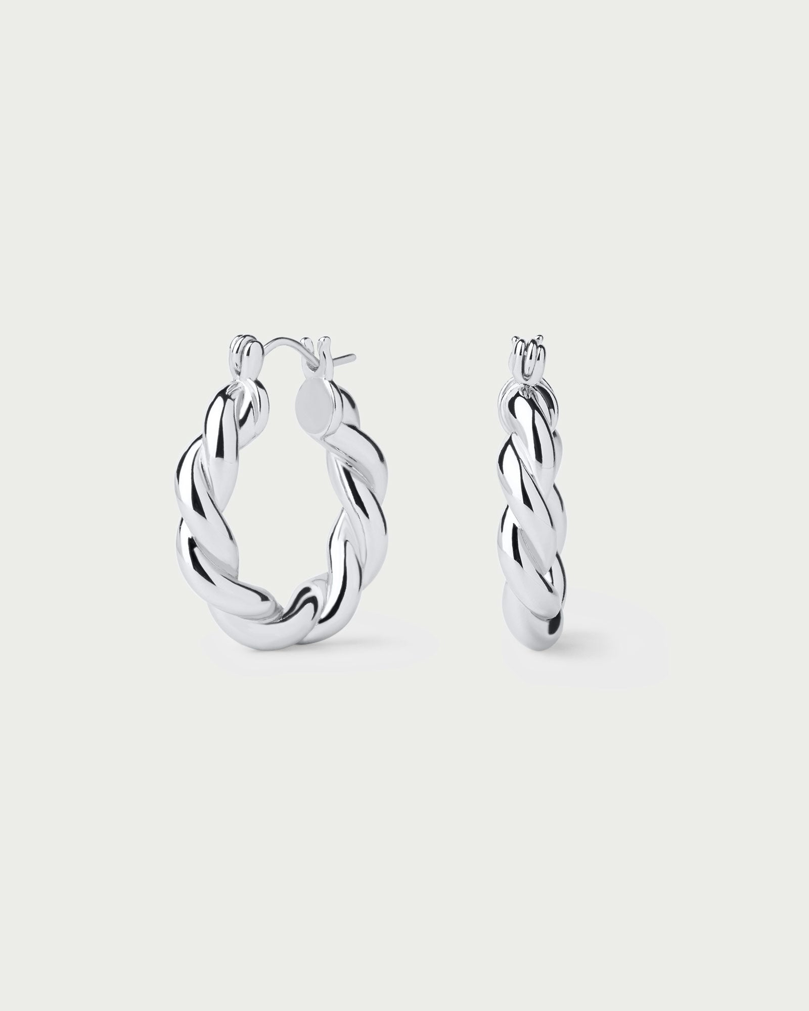 Braid Silver Earrings