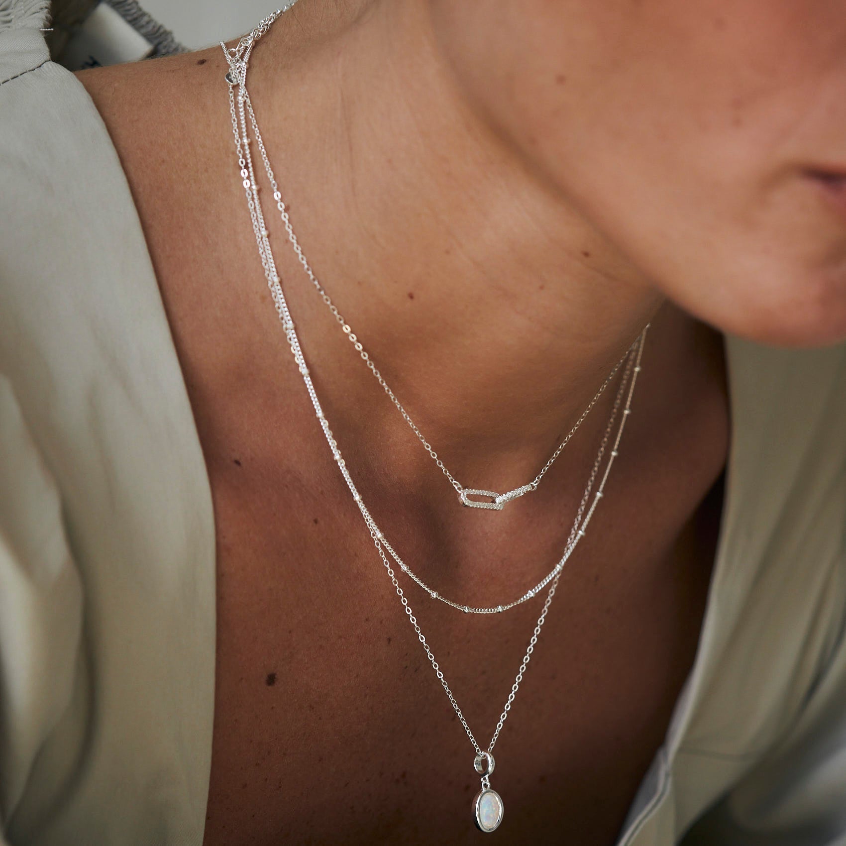 Agustina Silver Necklace
