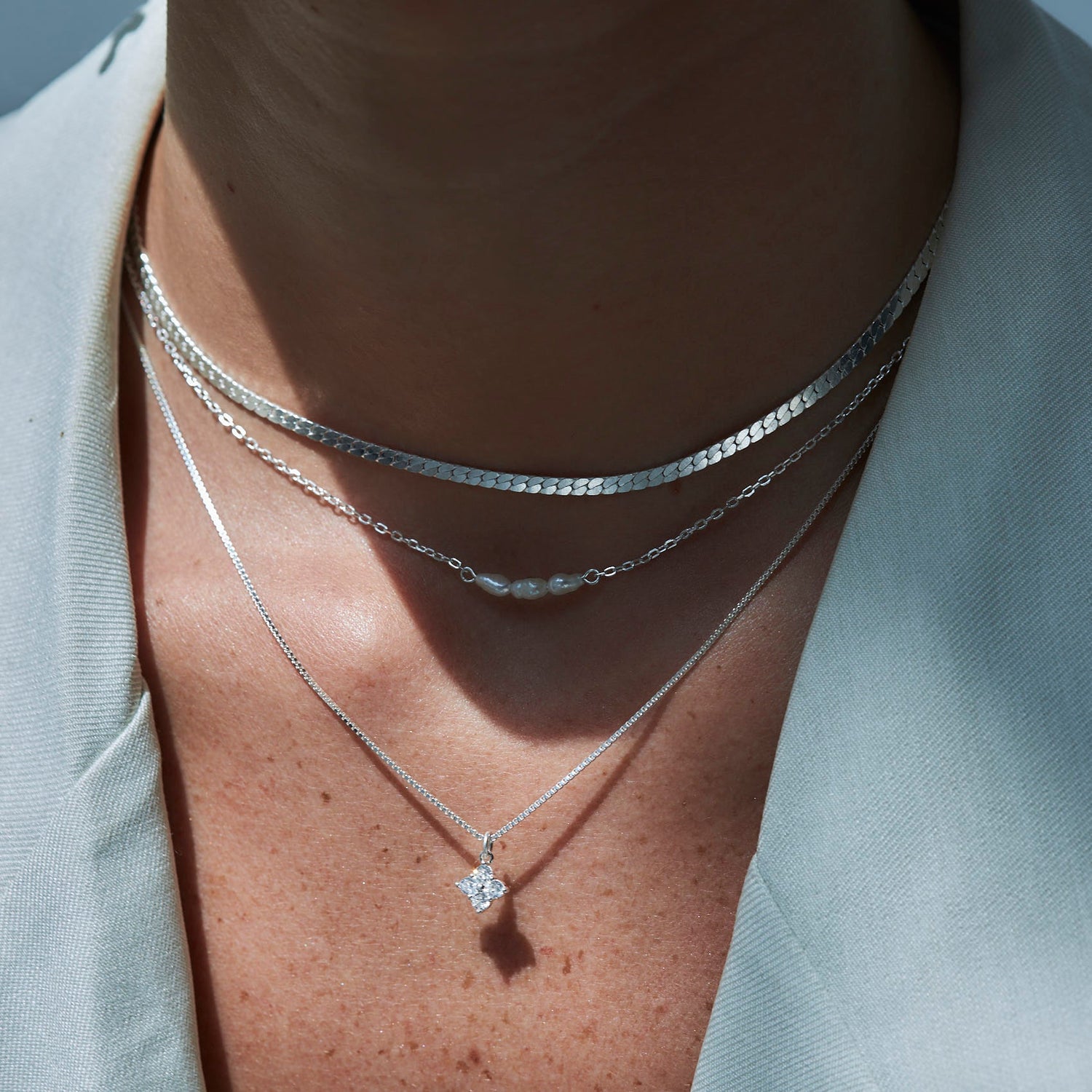 Tone Silver Necklace