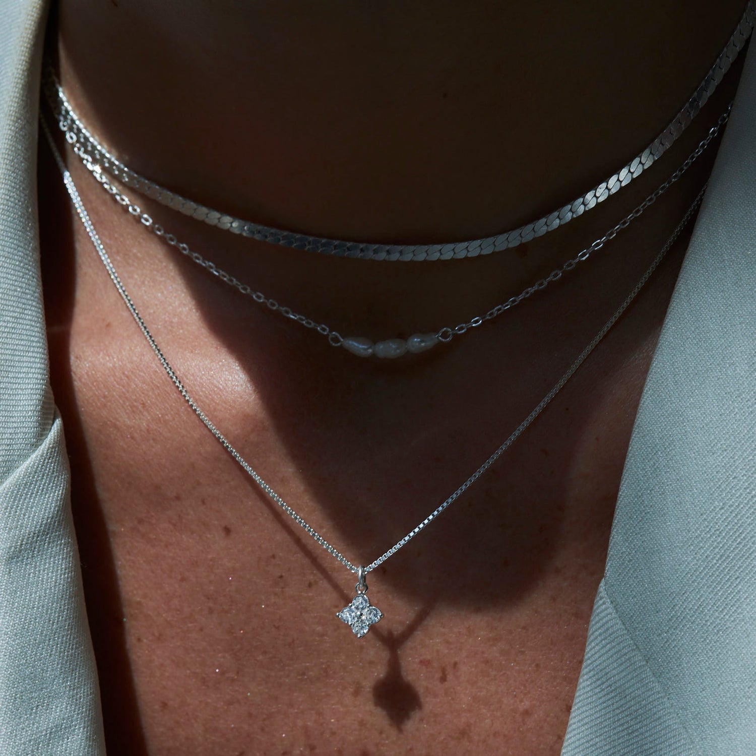 Tone Silver Necklace