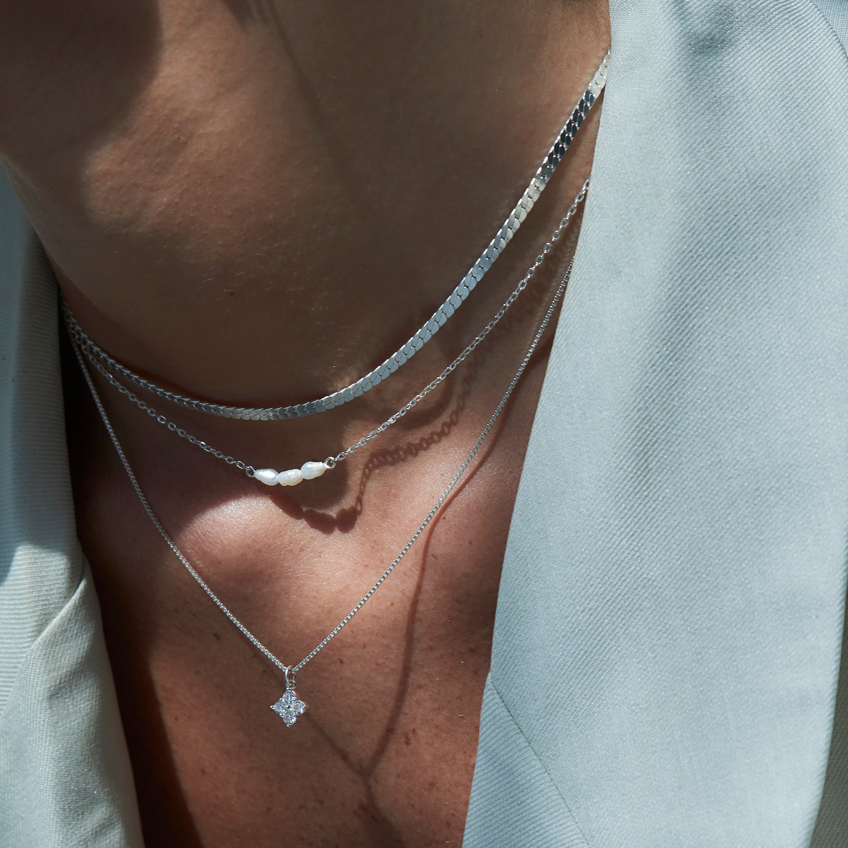 Tone Silver Necklace